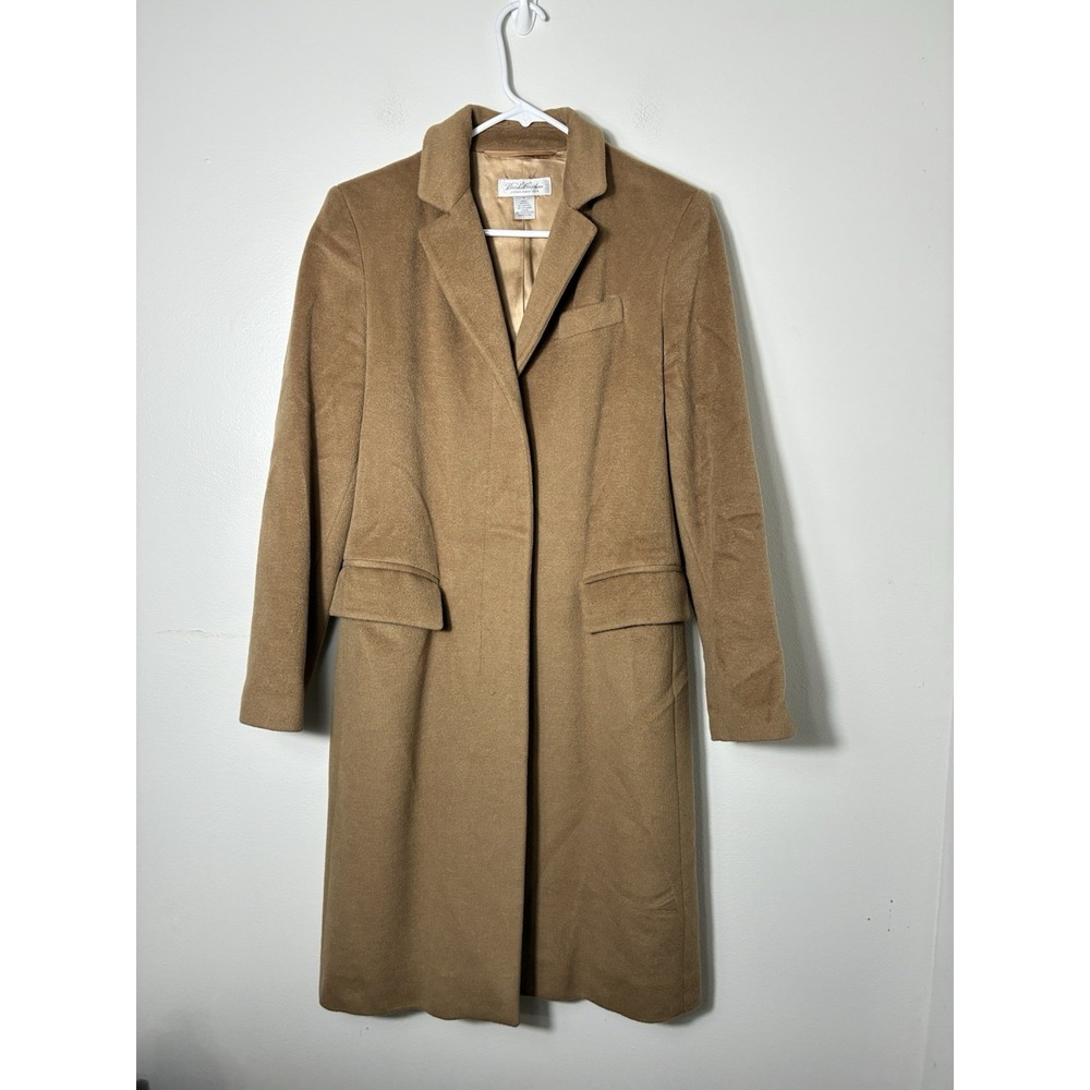 Brooks Brothers Trench Coat Women's Sz 4 Wool, Angora, Cashmere Luxury Button